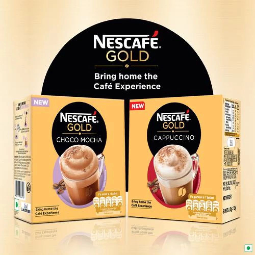 Nescafe  Gold Cappuccino Instant Coffee Premix - Rich In Aroma & Flavour, 125 g (5 Sachets x 25 g Each)-8.webp